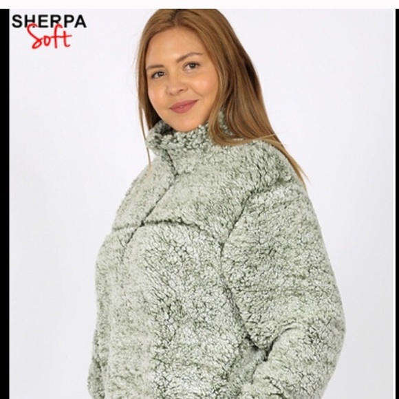 ๐HP๐ Extremely Soft & Cozy Sherpa Half Zip Sweater - Picture 3 of 6